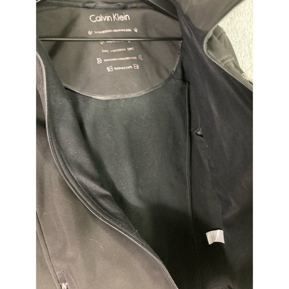Calvin Klein Women’s Black Softshell Jacket M Water Resistant Windproof Hooded - Picture 10 of 14